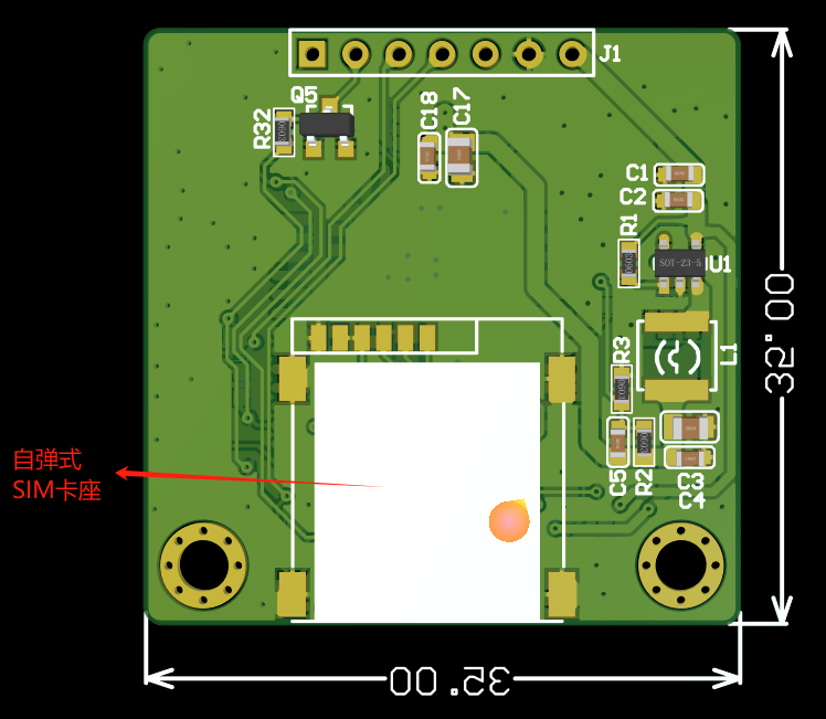 超小体积的TTL转4G+GPS集成模块硬件项目图2