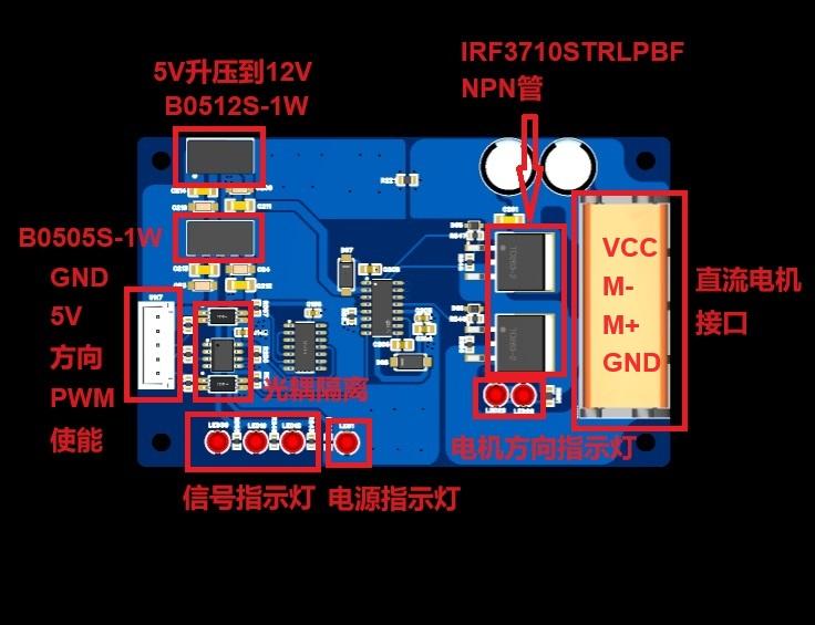 PWM驱动信号隔离12V24V48V直流硬件项目图1