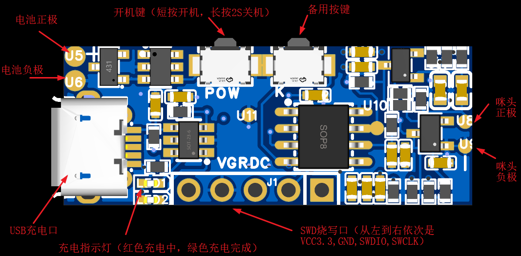 0.91寸OLED迷你音频频谱硬件项目图1