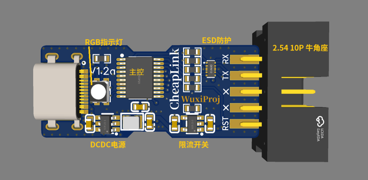 CheapLink 超低成本DAP调试器硬件项目图1