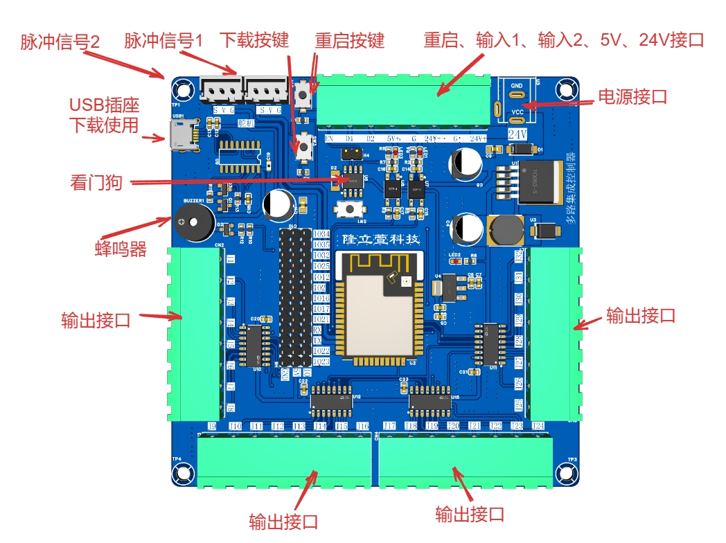 基于esp32模组蓝牙控制器硬件项目图1