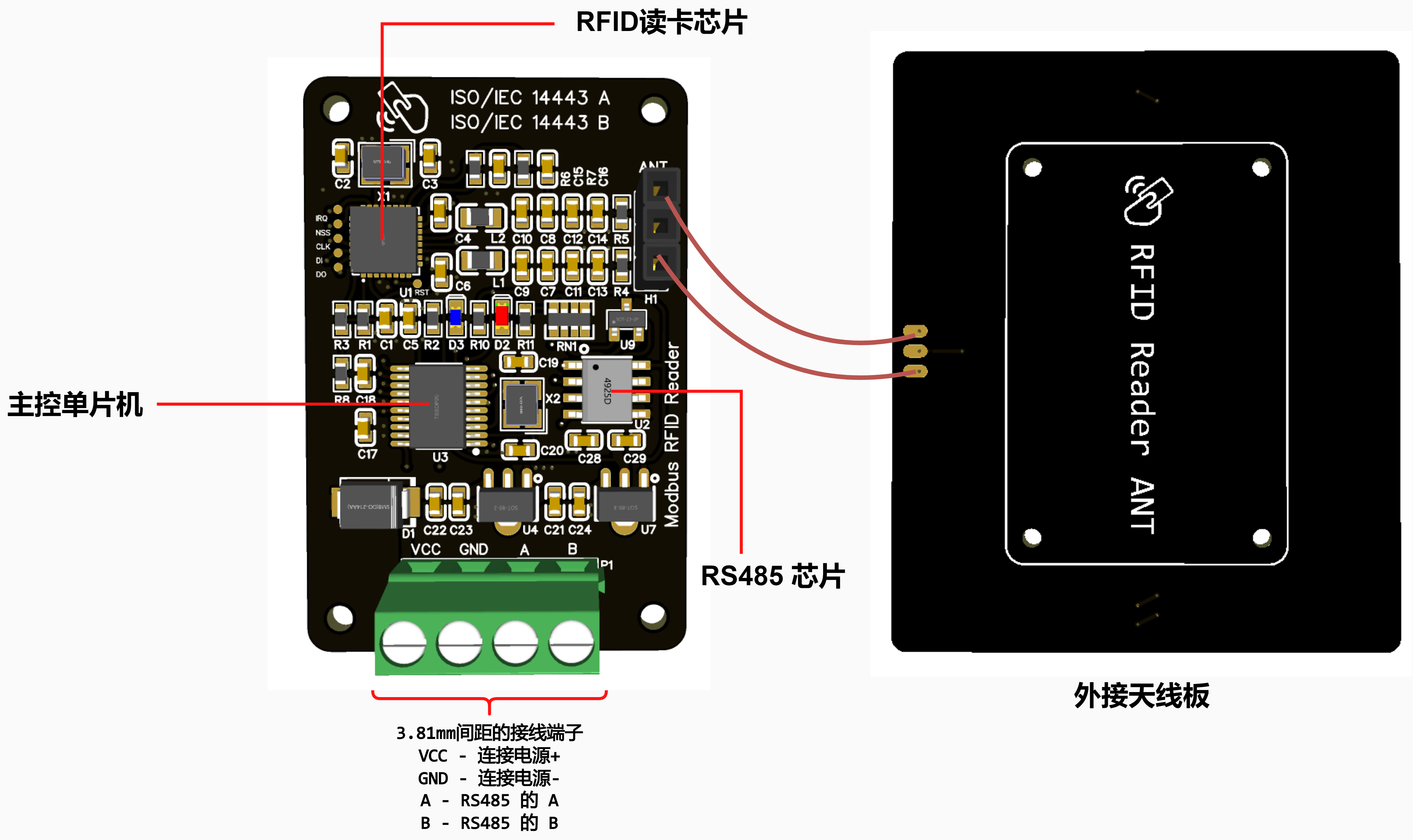 Modbus高频RFID读卡器硬件项目图1