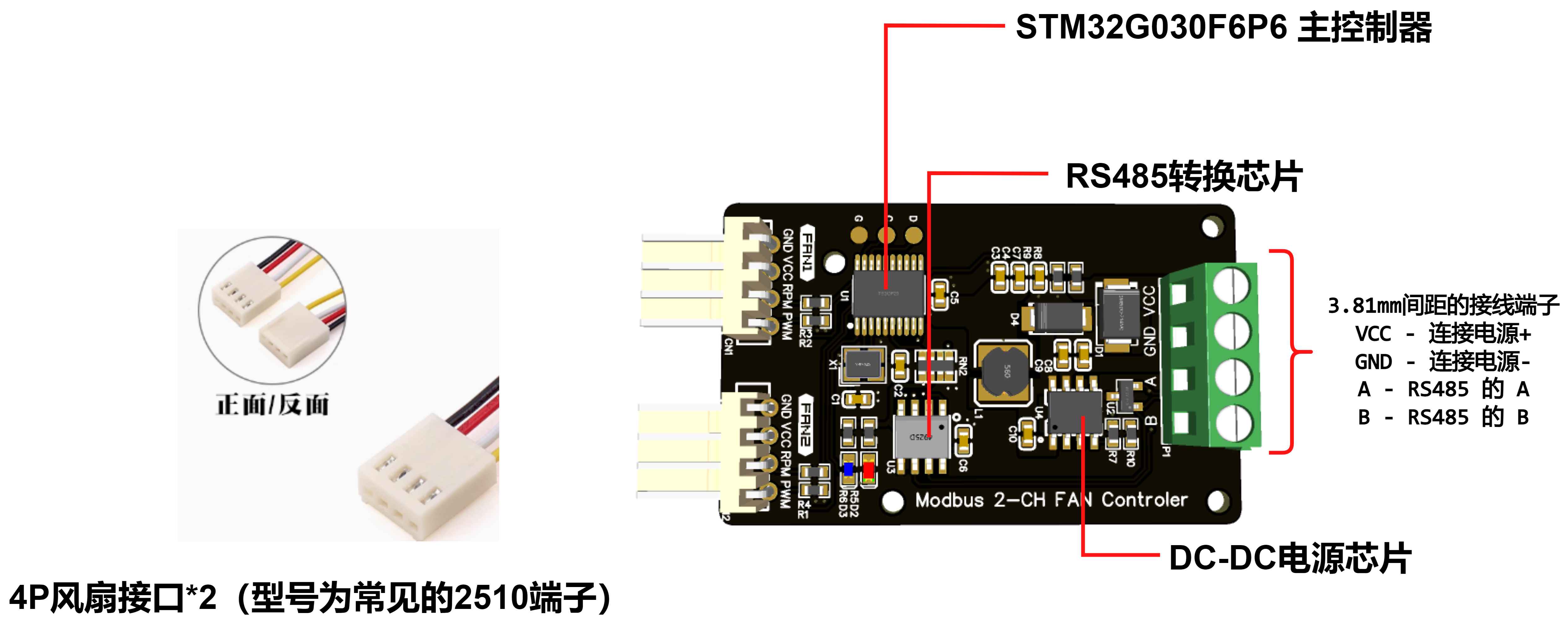 ModBus双通道风扇控制器硬件项目图1