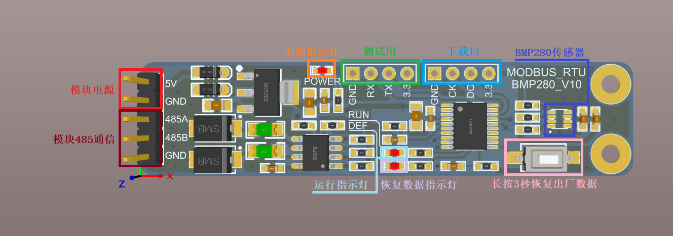 modbus rtu BMP280传感器硬件项目图1