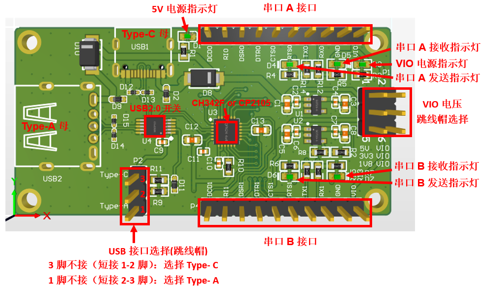 USB转双9线TTL串口(UART)硬件项目图1