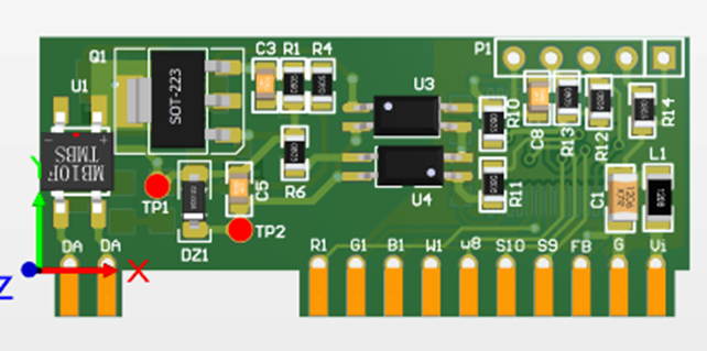 DALI2控制150w恒压源（二）控制板硬件项目图1