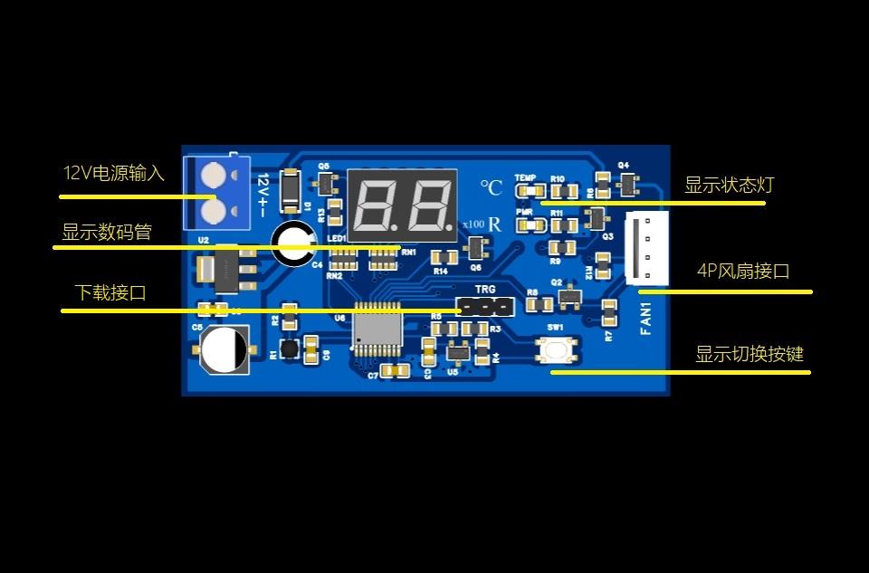 温控调速风扇控制器硬件项目图1
