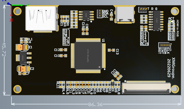 HDMI转RGB模块硬件项目图1
