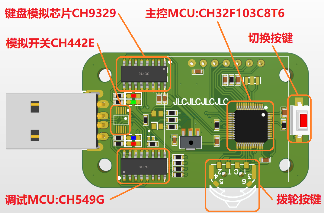 基于CH9329的密码管理器硬件项目图1