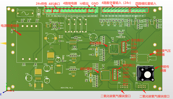 空气五参数监控仪(一)-主板硬件项目图2