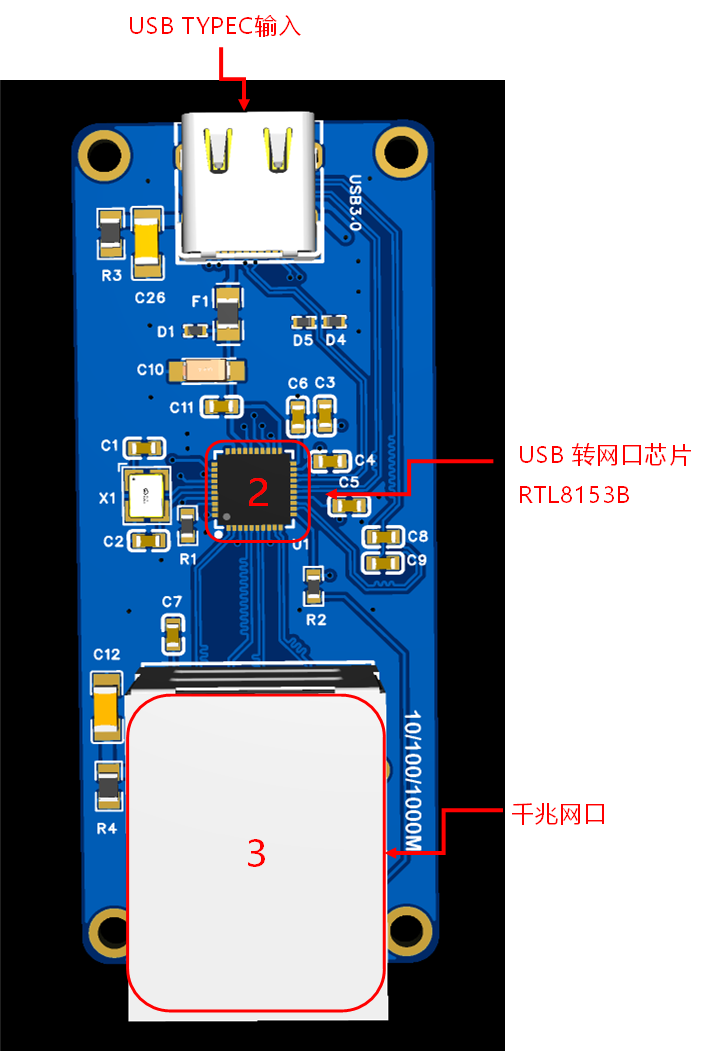 Typec 千兆网卡硬件项目图1
