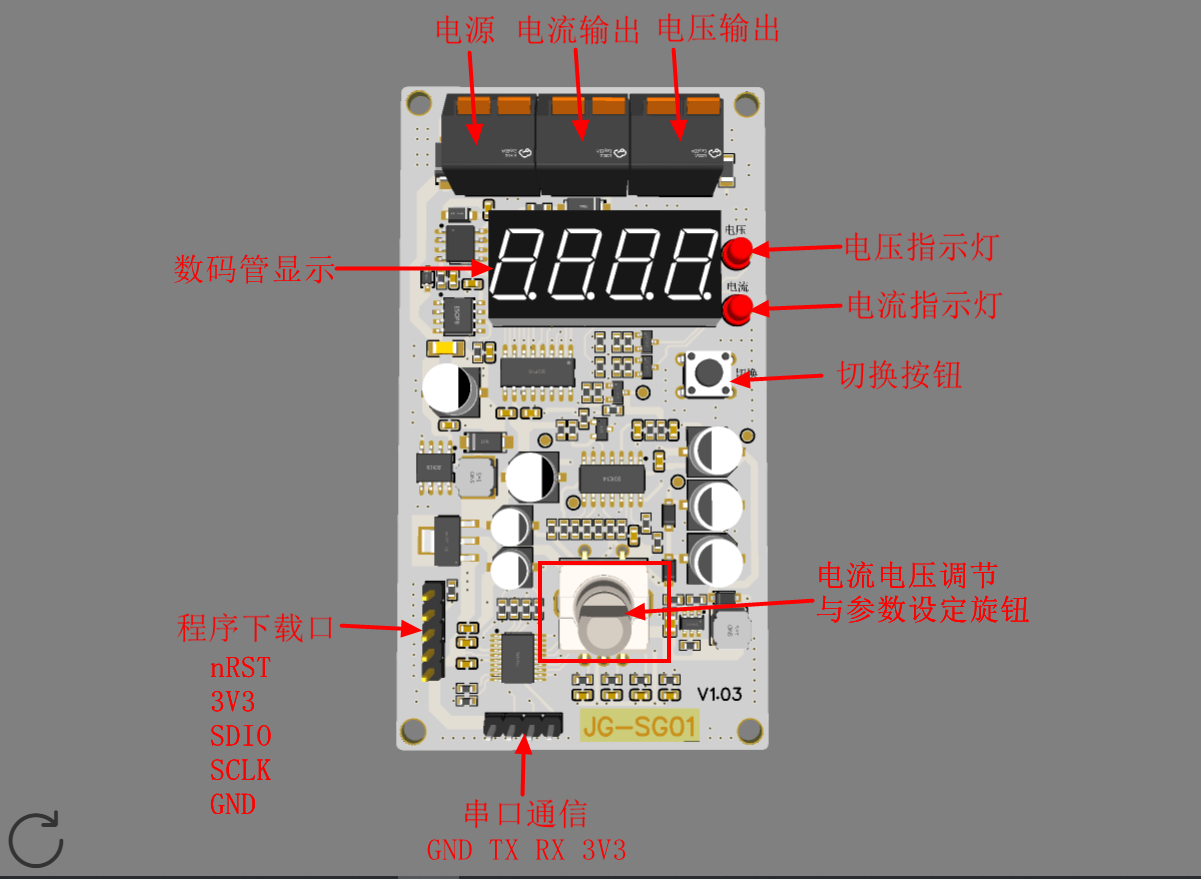 可调电压/电流信号发生器硬件项目图1
