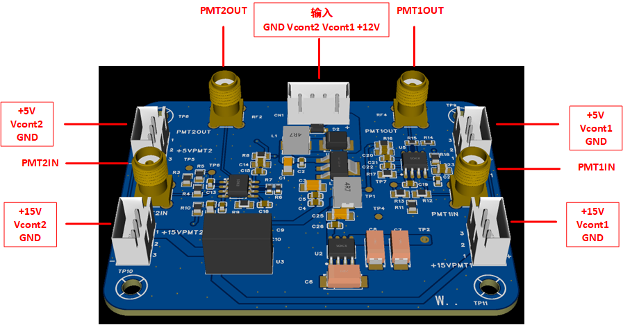 双通道微电流电压转换检测硬件项目图1