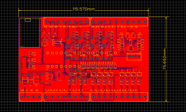 STM32综合PLC控制板硬件项目图1