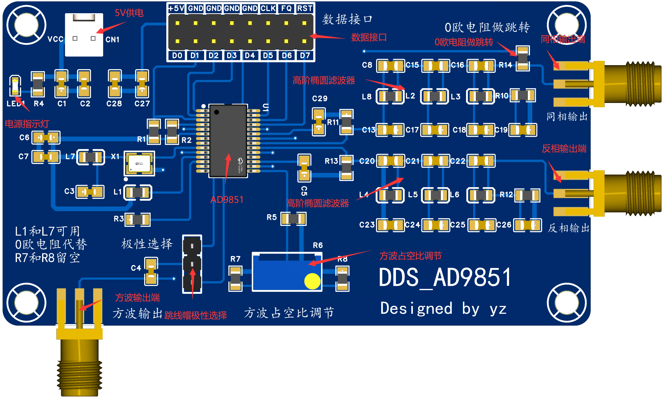 高速DDS模块-AD9851硬件项目图1