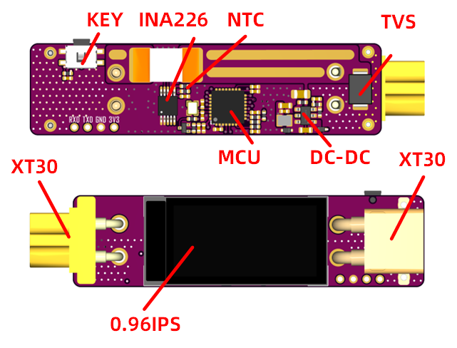 20A TX30彩屏电流表硬件项目图1