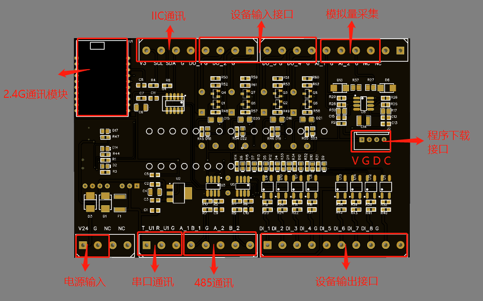 STM32综合PLC控制板硬件项目图2